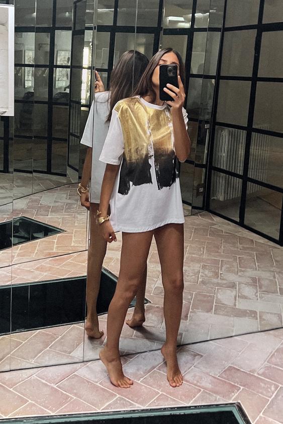 CAMISETA METALIZADA OVERSIZE