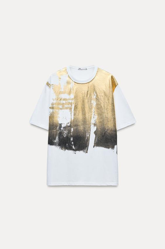 CAMISETA METALIZADA OVERSIZE