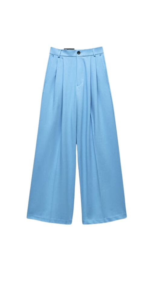 Pantalon Azul Fluido