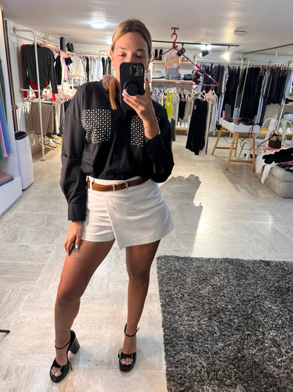 Camisa con Tachuelas Zara