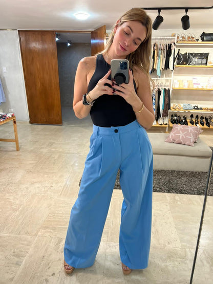 Pantalon Azul Fluido