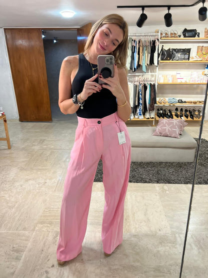 Pantalon Rosado Fluido